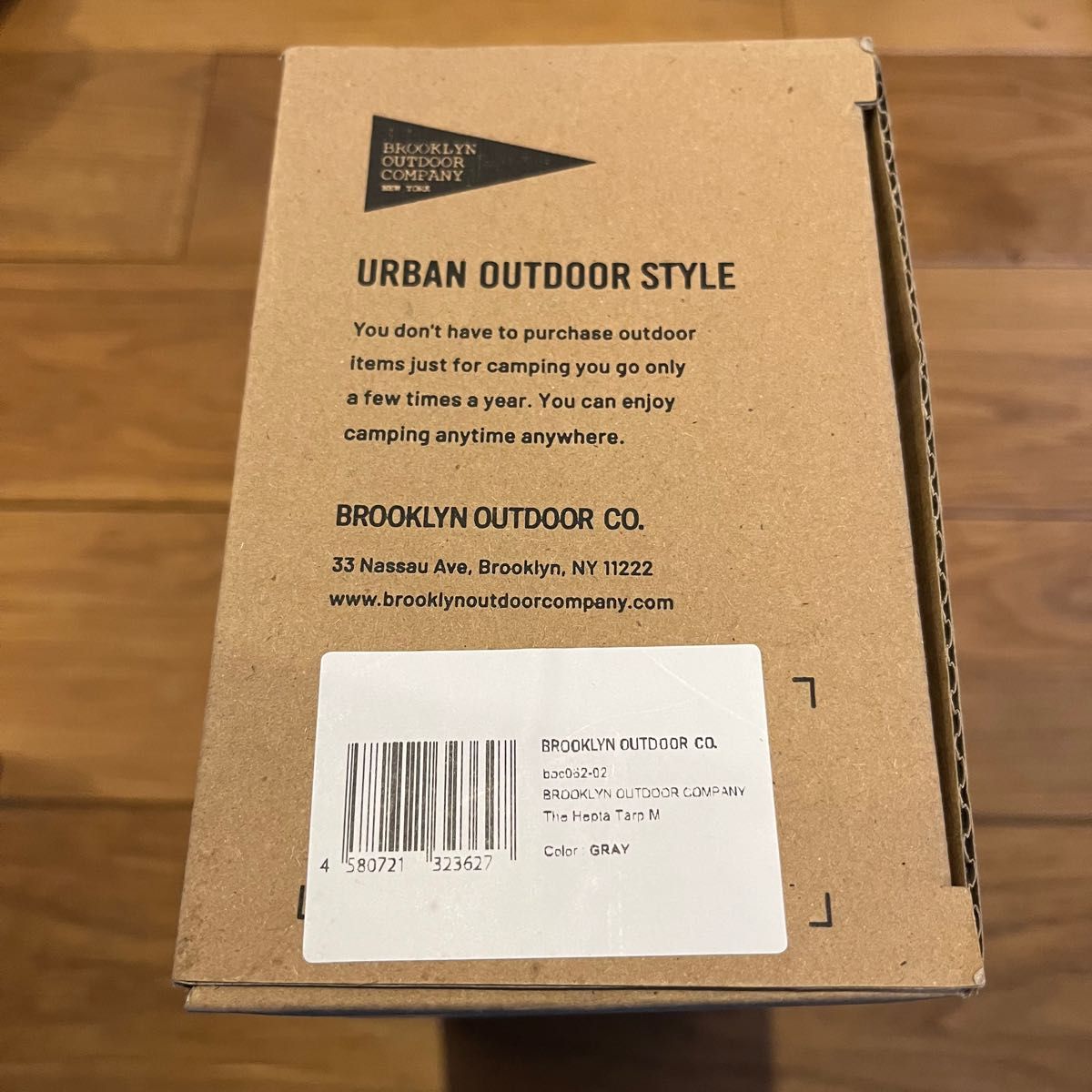 BROOKLYN OUTDOOR COMPANY (BOC) ブルックリンアウトドアカンパニー タープ Mサイズ グレー 新品