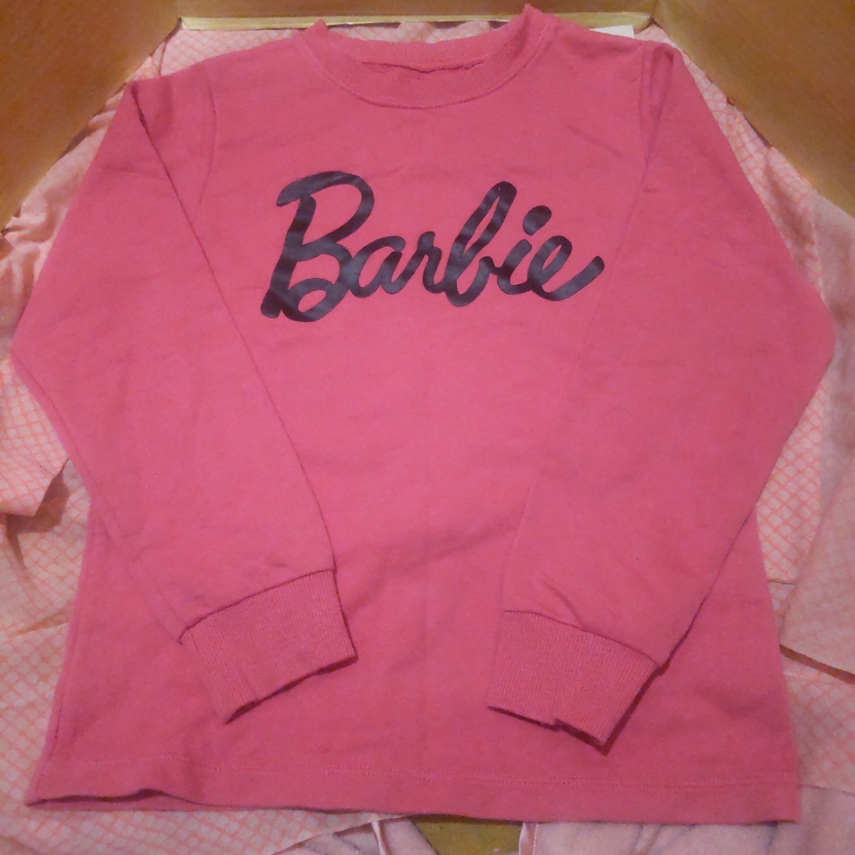 バービー　Barbie　ピンク　長袖　Ｔシャツ_画像1