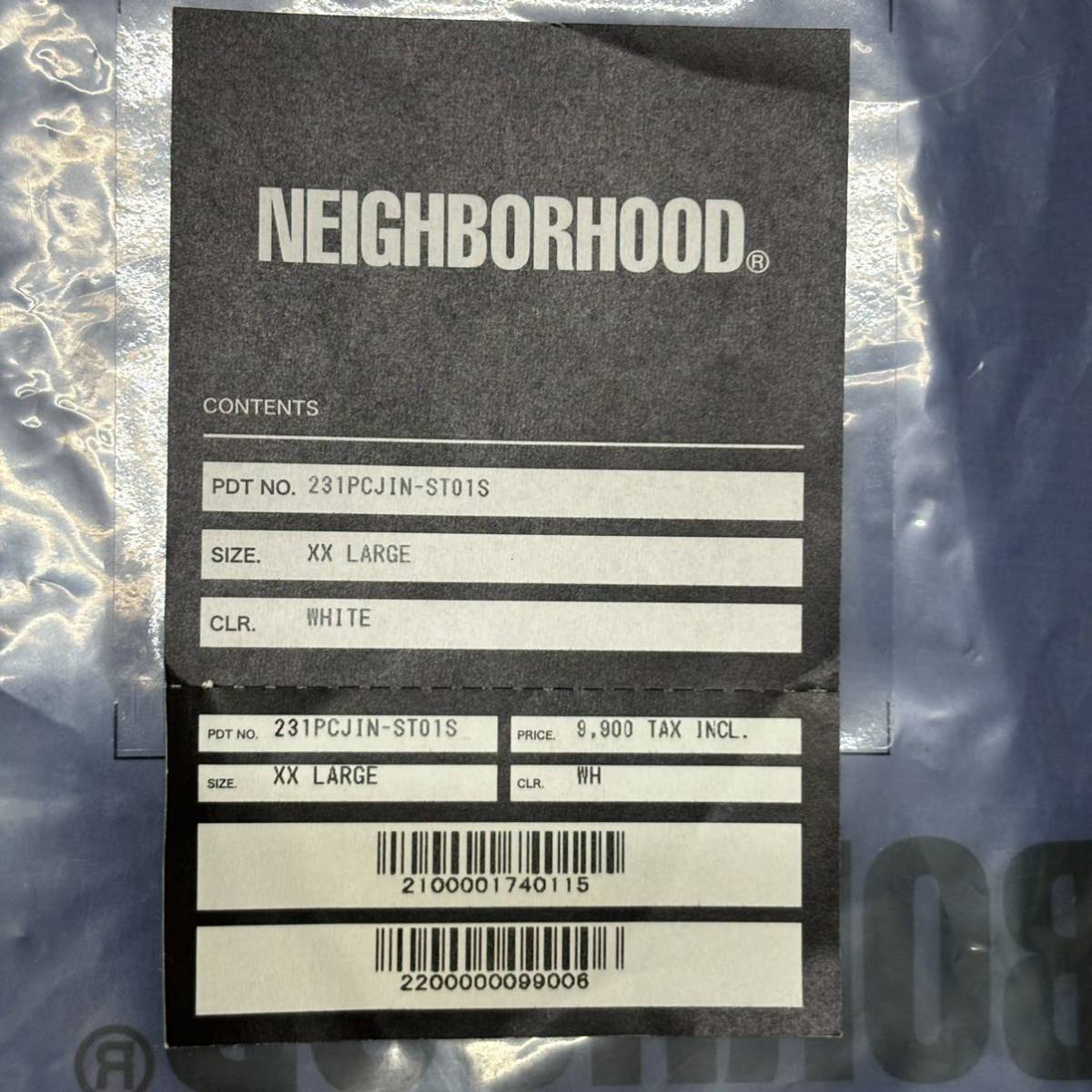 NEIGHBORHOOD 231PCJIN-ST01S S/S TEE ネイバーフッド 231PCJIN-ST01S ショートスリーブ Tシャツ size XXL ホワイト_画像6