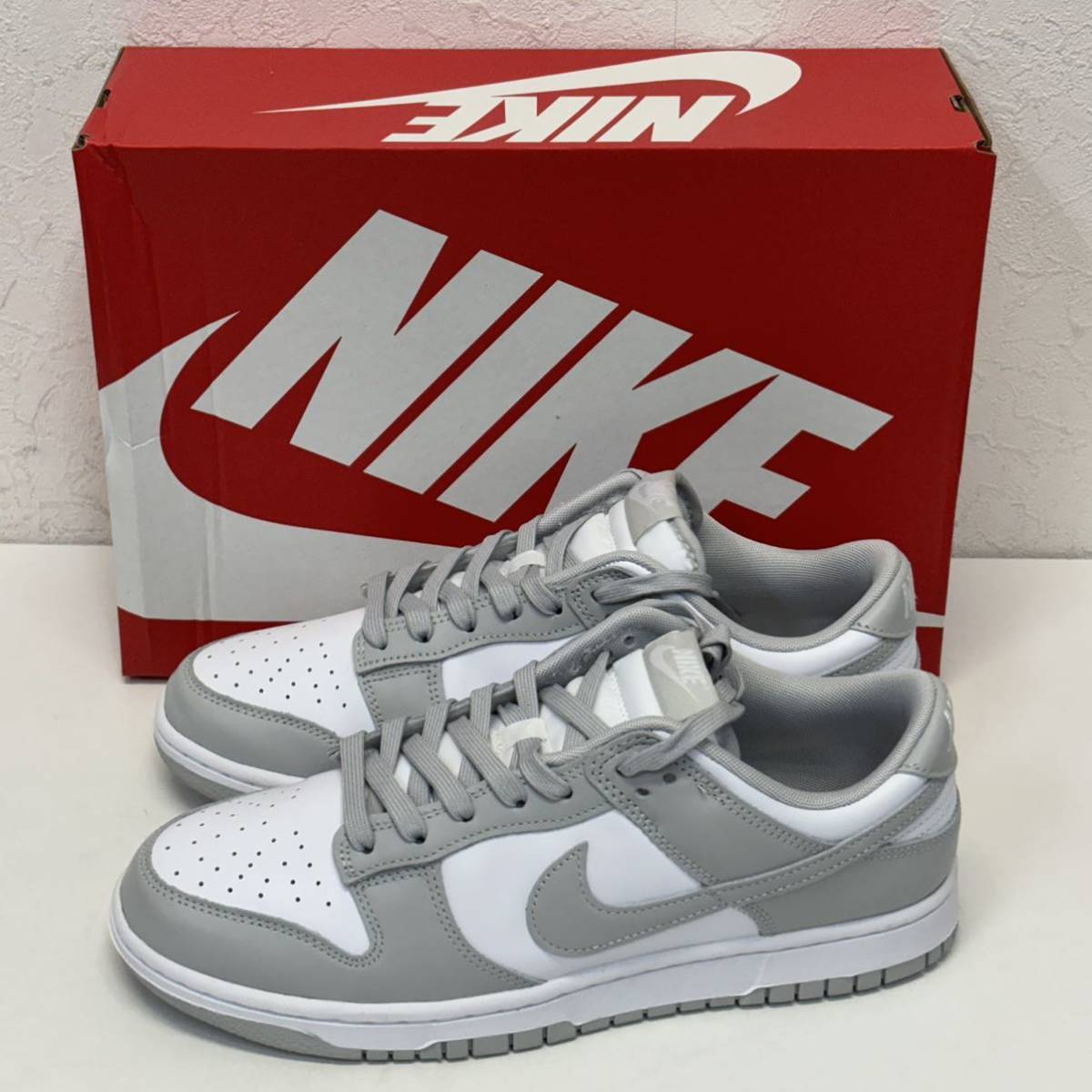 NIKE DUNK LOW Grey Fog DD1391-103 size 10 新品 黒タグ付き ナイキ ダンク ロー グレーフォグ スニーカー 28cm グレー×ホワイトの画像2