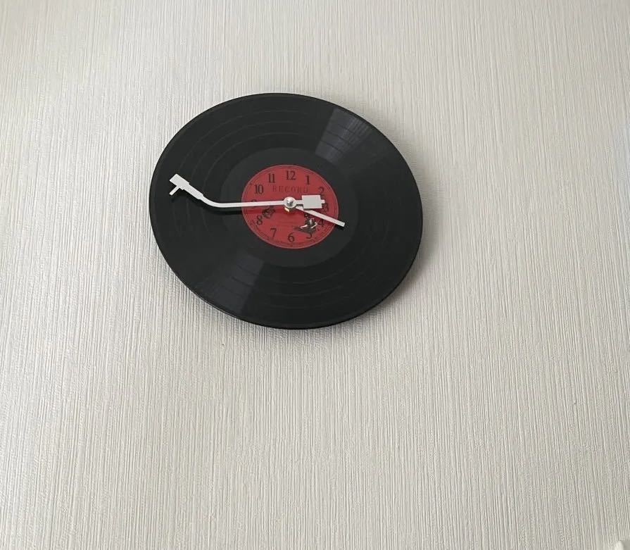  retro manner wall wall clock record manner clock no start rujik equipment ornament Cafe 30x30cm Black
