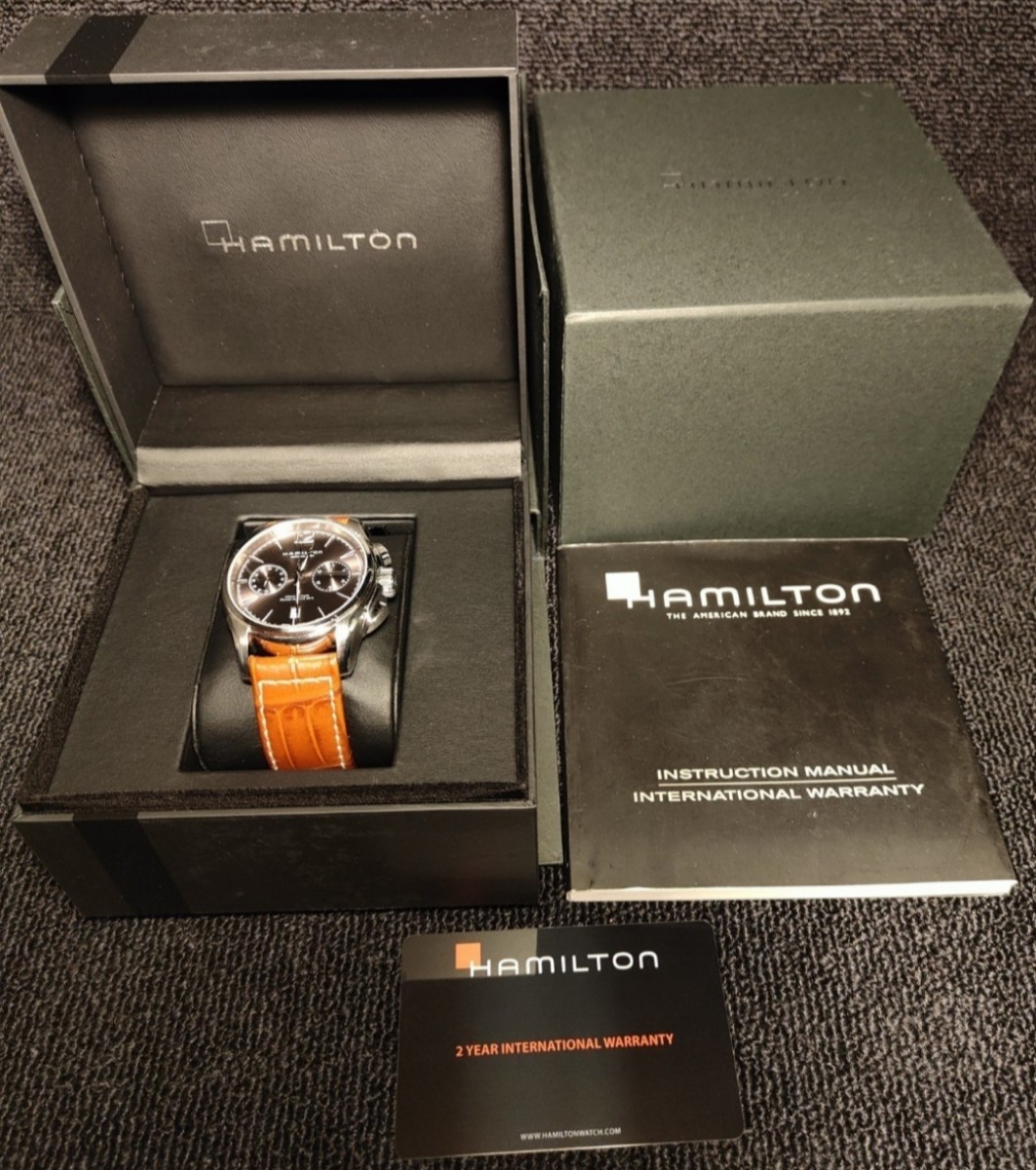 送料無料 2021年購入 Hamilton Jazz Master auto CHRONO ハミルトン ジャズマスター　オートマチック クロノグラフ カーキ khaki 腕時計_画像7