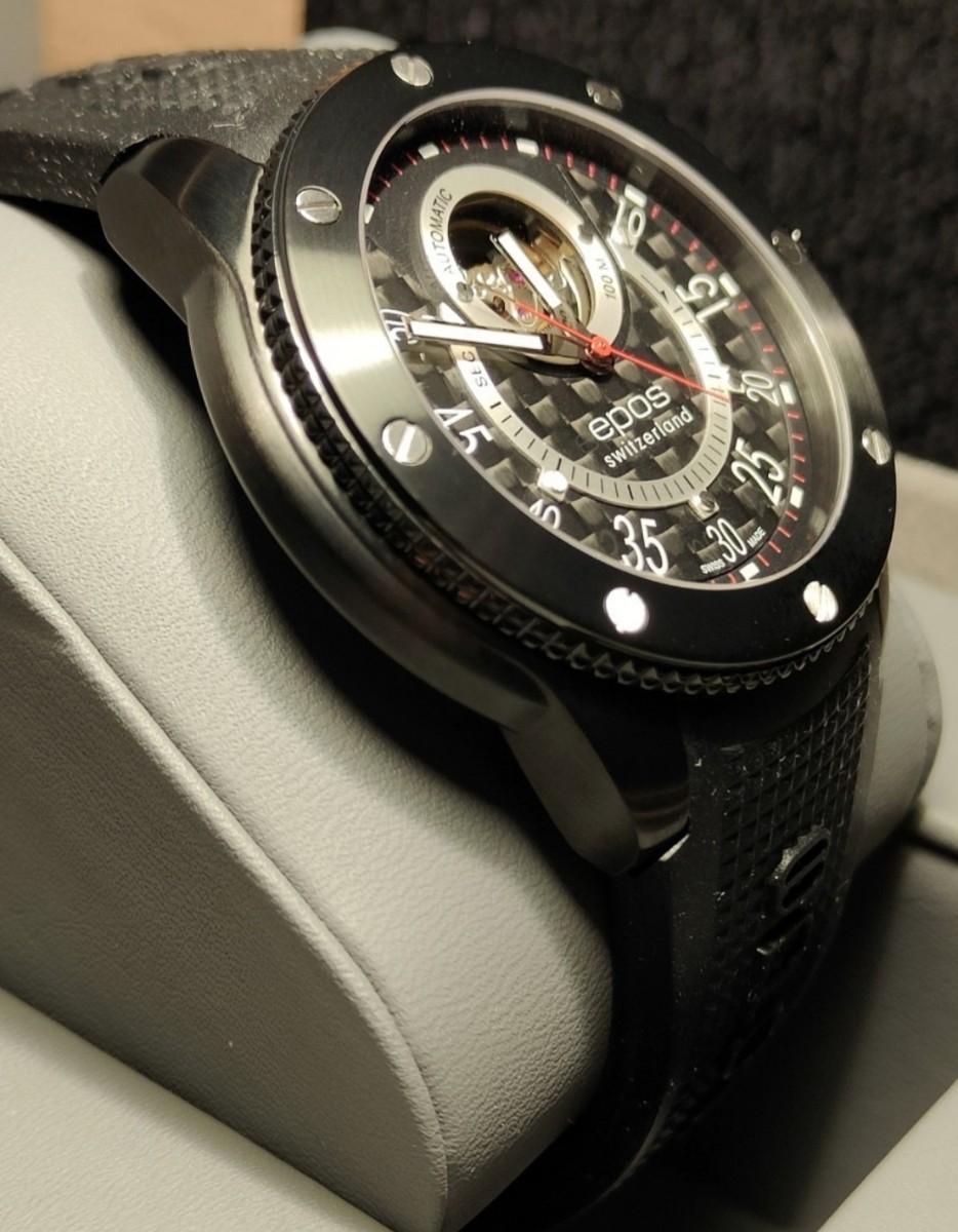 送料無料 極美品 エポス スポーティブオープン オートマチック epos 腕時計 自動巻き ボールウォッチ INVICTA tissot sinn クロノグラフ の画像6