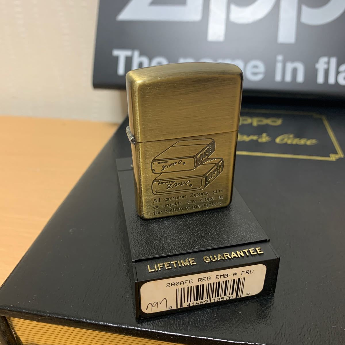 ZIPPO ジッポー ZIPPO BOTTOMS ジッポー底面 ANTIQUE BRASS アンティークブラス 1994年製 未使用_画像2