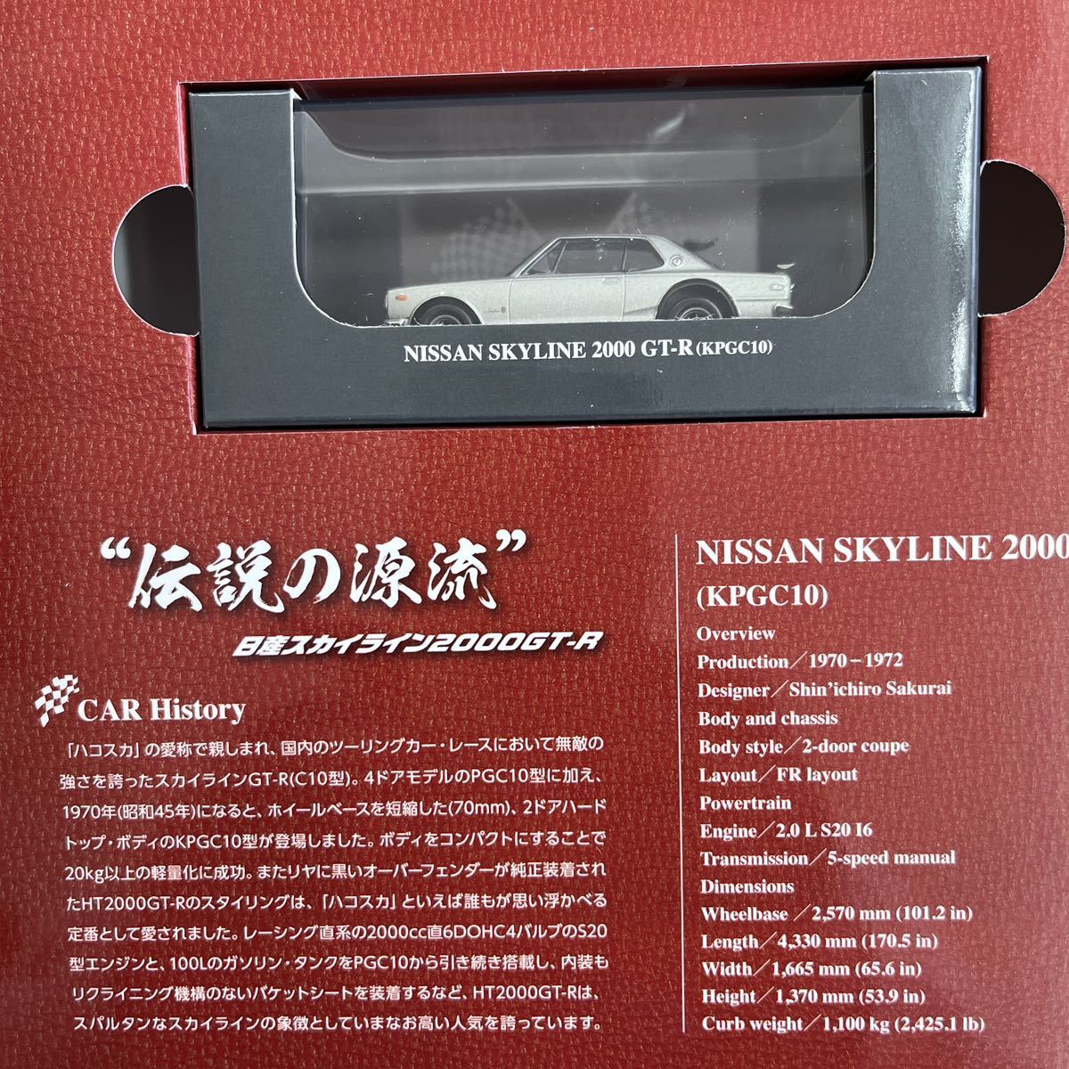 名車コレクションフレーム切手セット　日産スカイライン2000GT-R編 NISSAN SKYLINE ハコスカ 2000GTR （No.2）_画像6