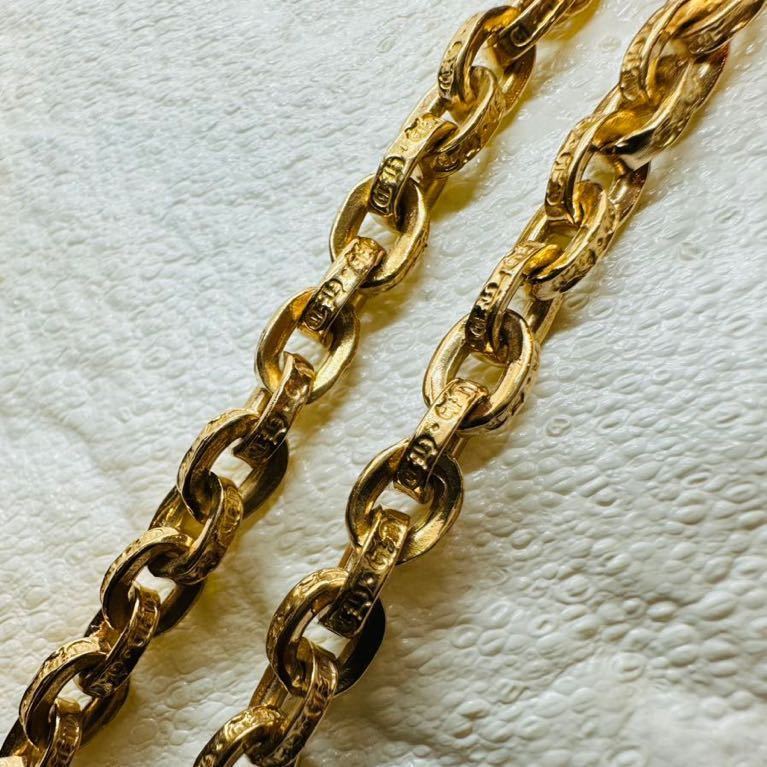 正規品　クロムハーツ 22k ペーパーチェーン20インチ　PAPERCHAIN 20 GLDチェーン　ペンダント　ネックレス　チェーン　51cm_画像3