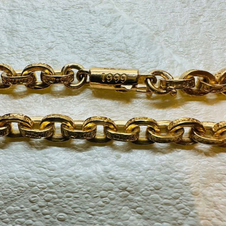 正規品　クロムハーツ 22k ペーパーチェーン20インチ　PAPERCHAIN 20 GLDチェーン　ペンダント　ネックレス　チェーン　51cm_画像6