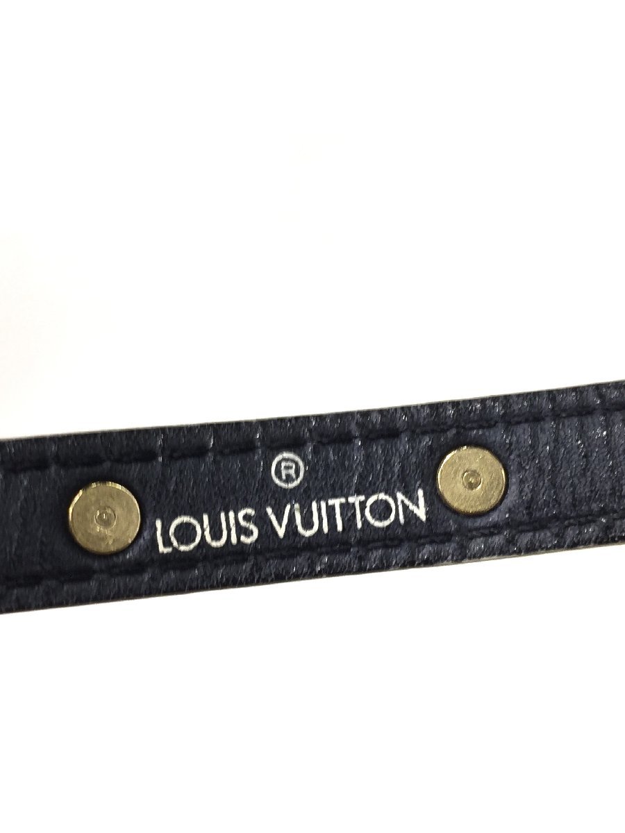  box attaching LOUIS VUITTON Louis Vuitton M91844 SN1003 DOUBLE TOURdubru toe ru bracele bangle leather × studs black 