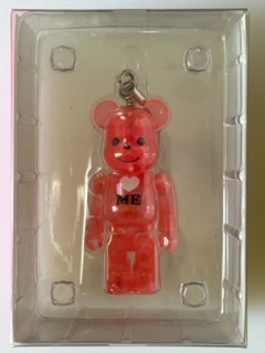 BE@RBRICK ベアブリック　100％ プラザ限定販売品　”LOVE ME”　クリアピンク_画像1