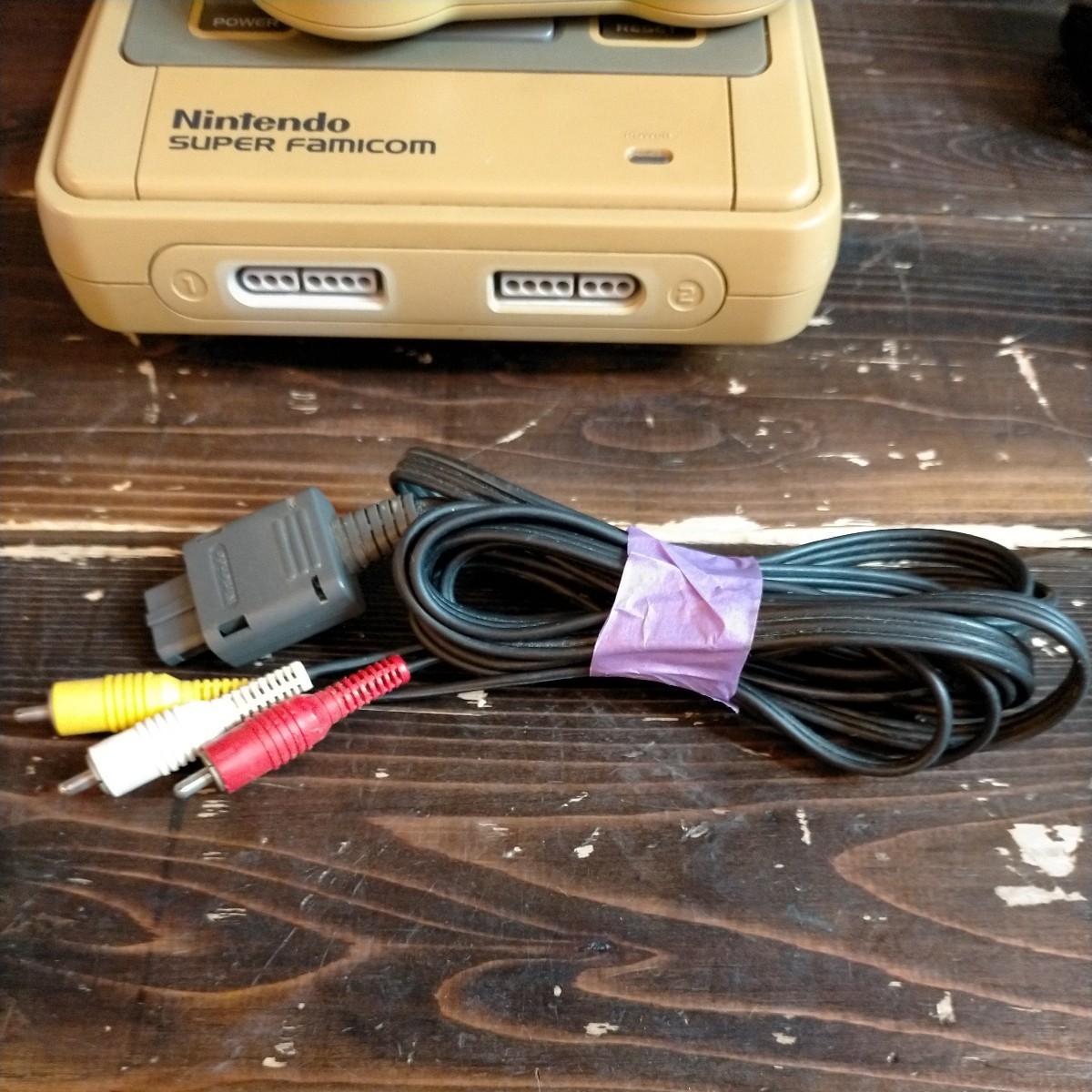 S1244 任天堂 Nintendo スーパーファミコン スーファミ 本体 コントローラー 3色電源コード カセット ソフト 1本 送料全国一律1350円の画像6