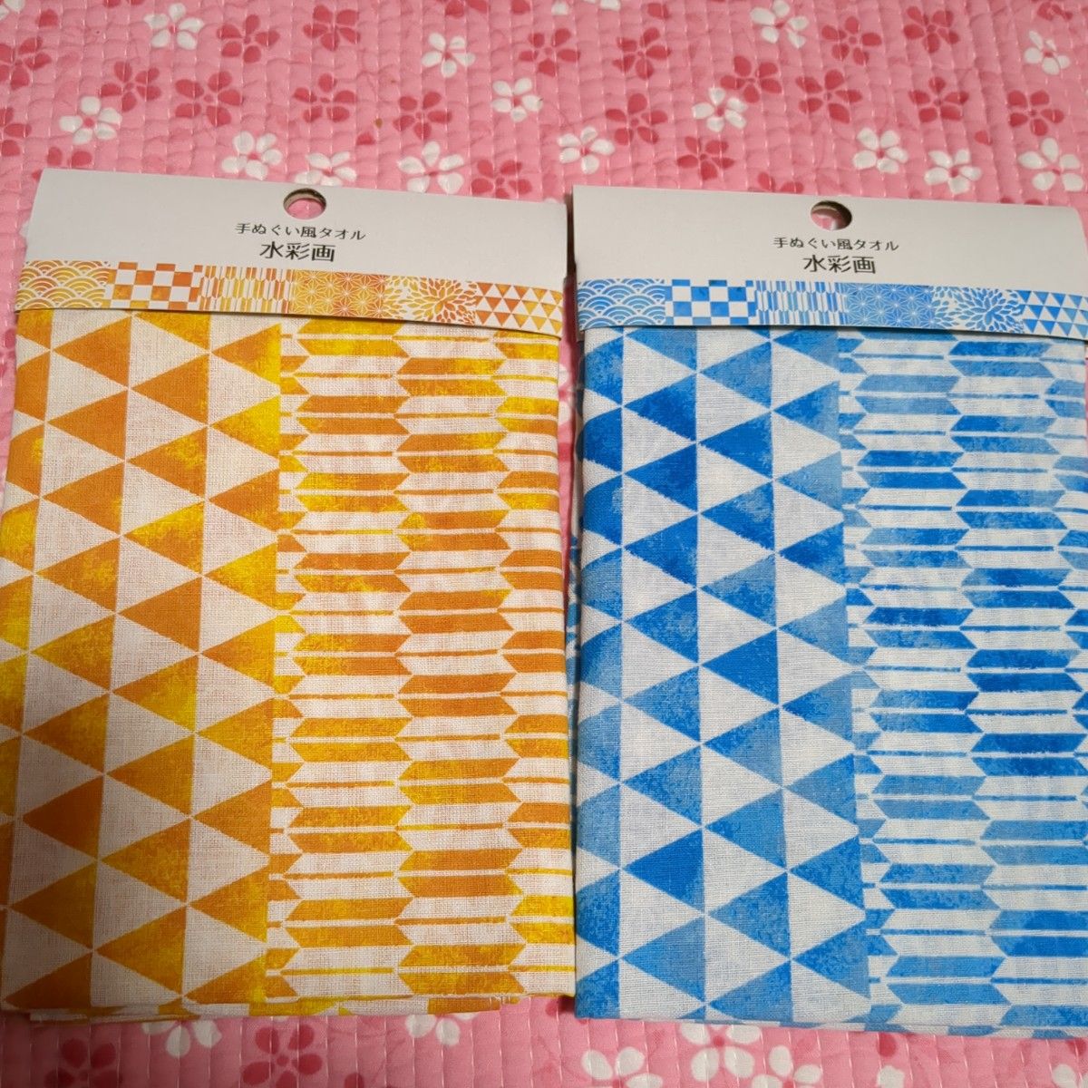 【DAISO・セリア】手ぬぐい風タオル