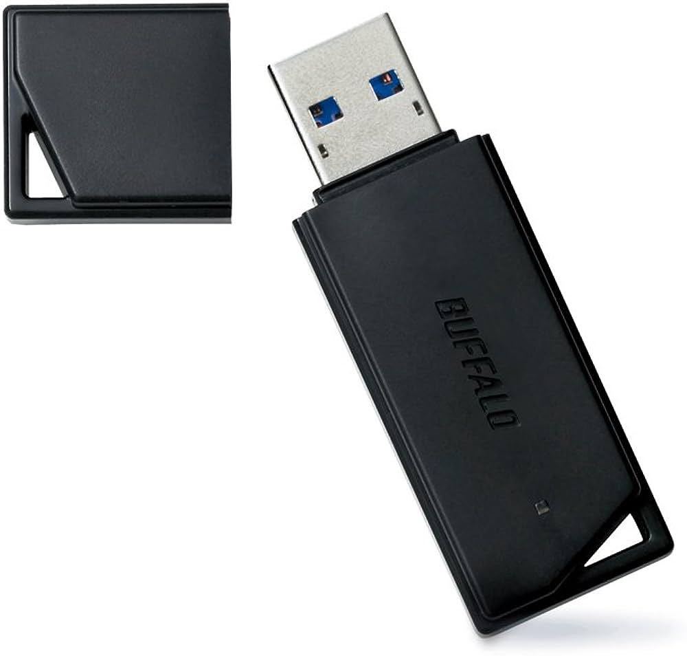 2318043☆ バッファロー USBメモリ 32GB USB3.2(Gen1)/3.1(Gen 1)/3.0/2.0 充実サポート RUF3-K32GA-BK/N_画像1