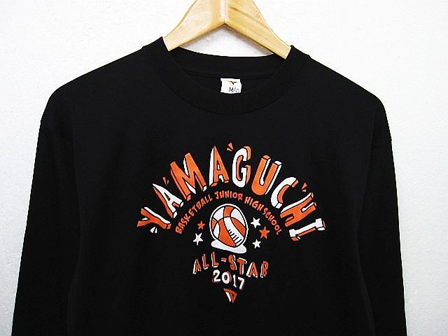 【美品】バスケットボール 長袖Tシャツ トレーニングウェア 山口県中学選抜 メンズ Mサイズ ■管理番号L27637SSS24-240117-10_画像2