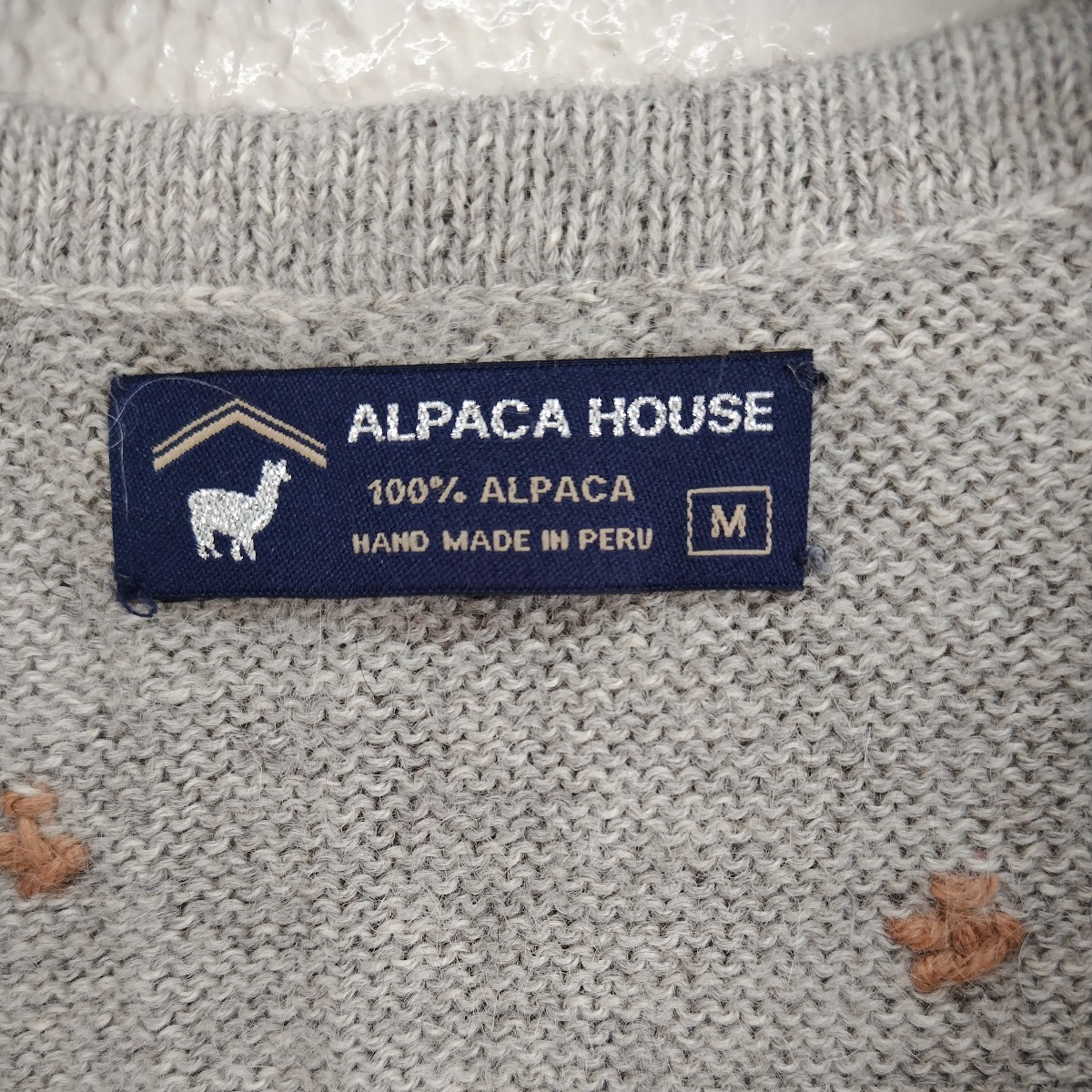 アルパカ100%最高級ベストメンズMサイズ　ALPACAHOUSE 1/17　実際はＬサイズ_画像5