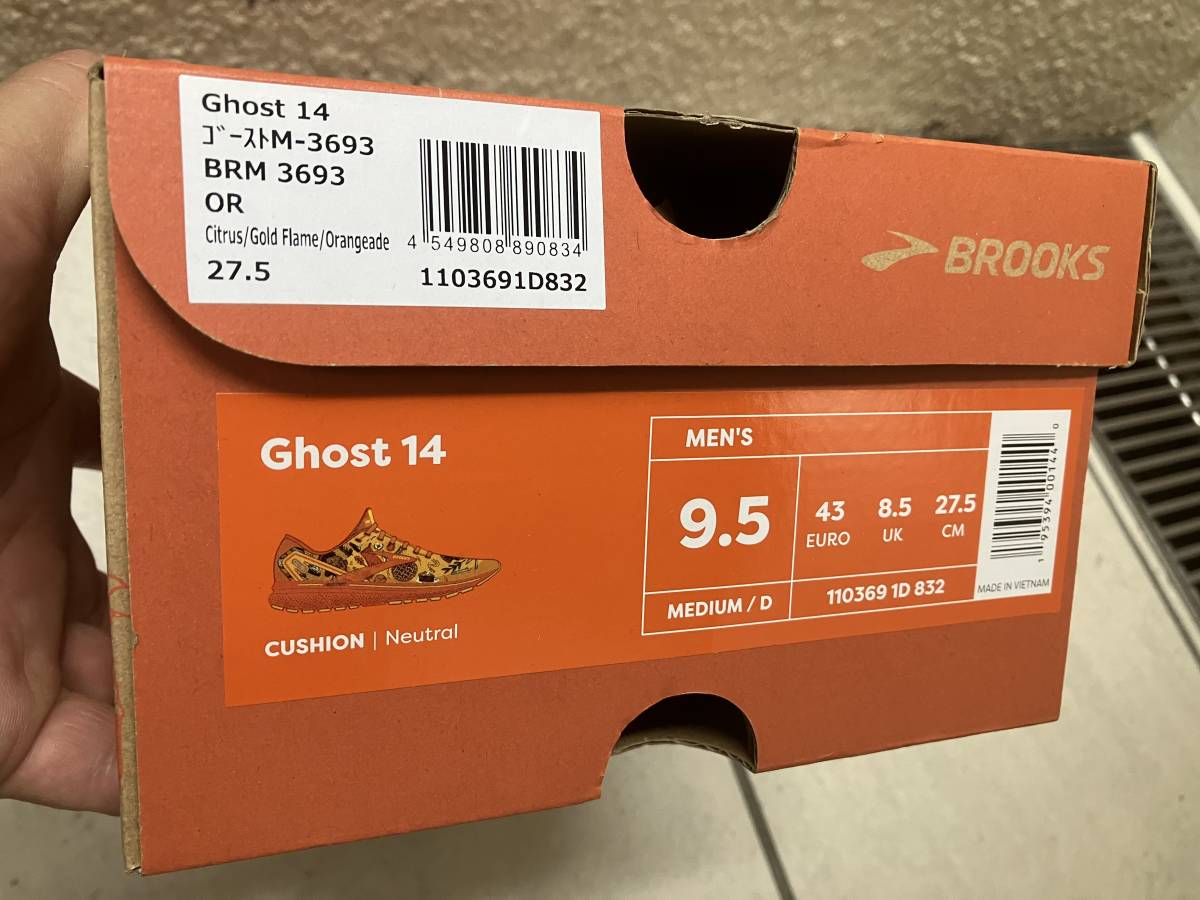  новый товар не использовался BROOKS GHOST14 27.5cm TROT Edition Running Thanksgiving ограниченная модель Brooks бег призрак 