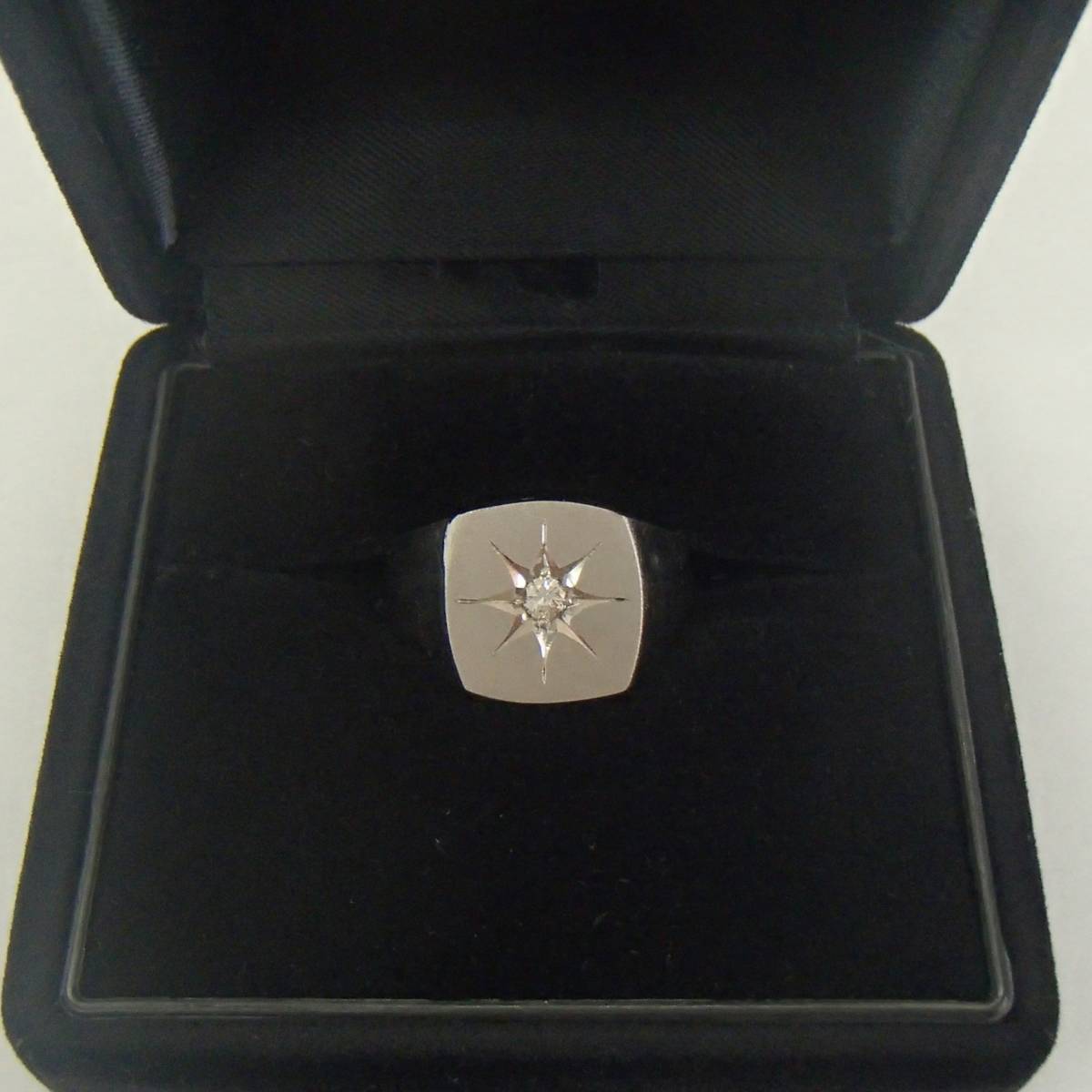  не использовался 15 номер ~15.5 номер PT900 печатка кольцо diamond кольцо платина 