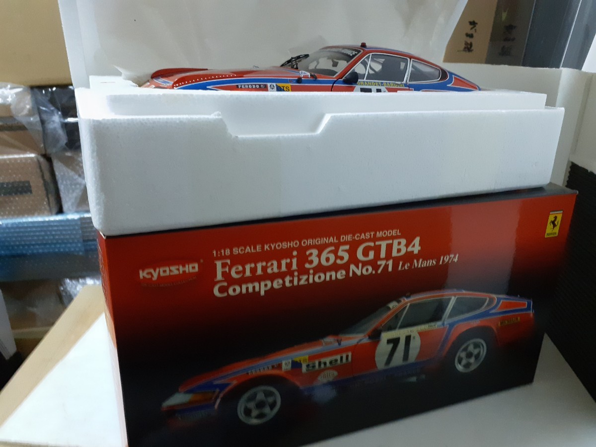 京商 1/18 Ferrari 365 GTB4 Competizione NO.71 Le Mans 1974 未展示 美品_画像1