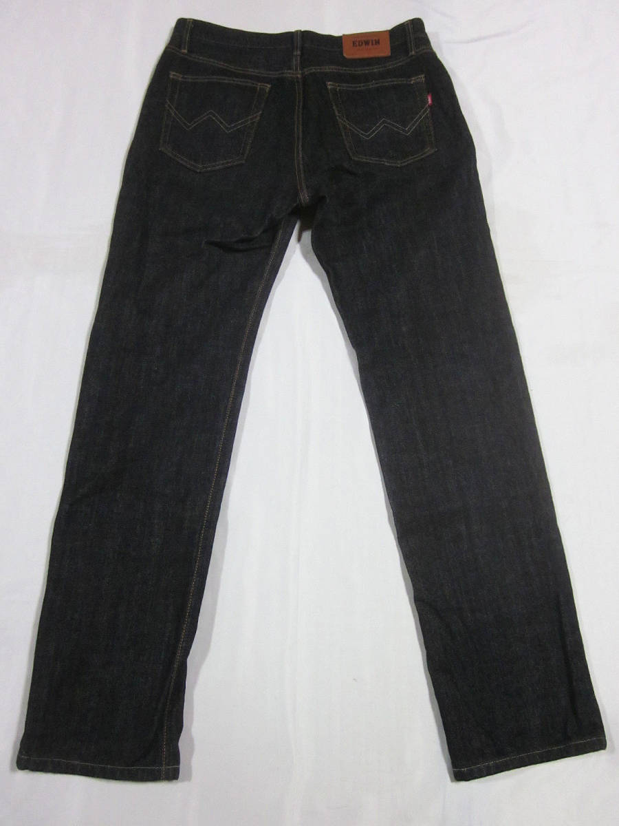  бесплатная доставка!! темно синий EDWIN Edwin E403 молния fly распорка Denim брюки джинсы 32 W примерно 82CM телячья кожа кожа patch сделано в Японии 