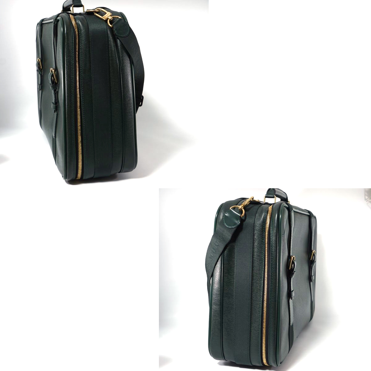 【極美品】Louis Vuitton タイガ サテライト53 スーツケース エピセア ボストン 深緑 鞄 ショルダーバッグ メンズ レディース M30094_画像3