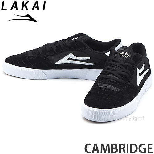 1円～ LAKAI CAMBRIDGE BLACK/WHITE SUEDE 26.0cm ラカイ ケンブリッジ スケボー スニーカー シューズ スケシュー 靴 [同梱不可]_画像1