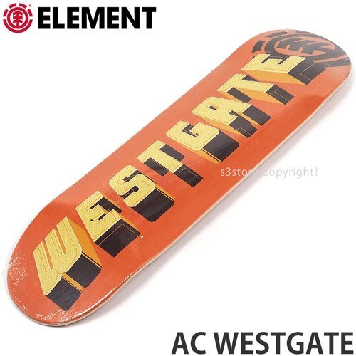 1円～ ELEMENT AC WESTGATE AST 8.0 エレメント AC ウェストゲート デッキ スケートボード スケボー ストリート 板 SKATE [同梱不可]_画像1