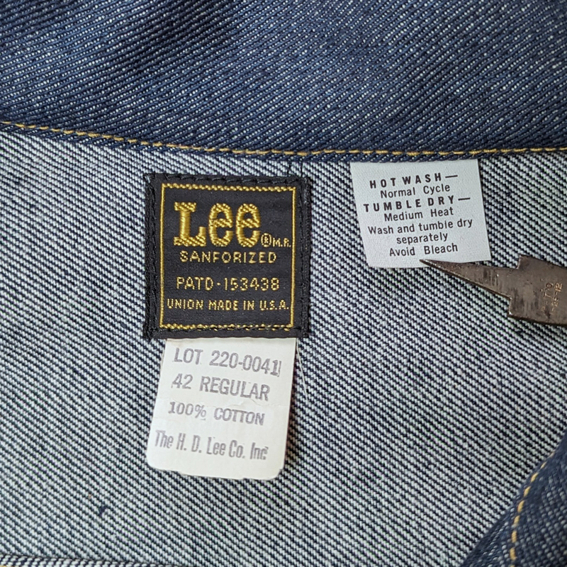 デッドストック 【Lee 220】 70s Denim Jacket / 70年代 デニム ジャケット ジージャン 101-J 後継 リジッド インディゴ ビンテージ 60s80s_画像4