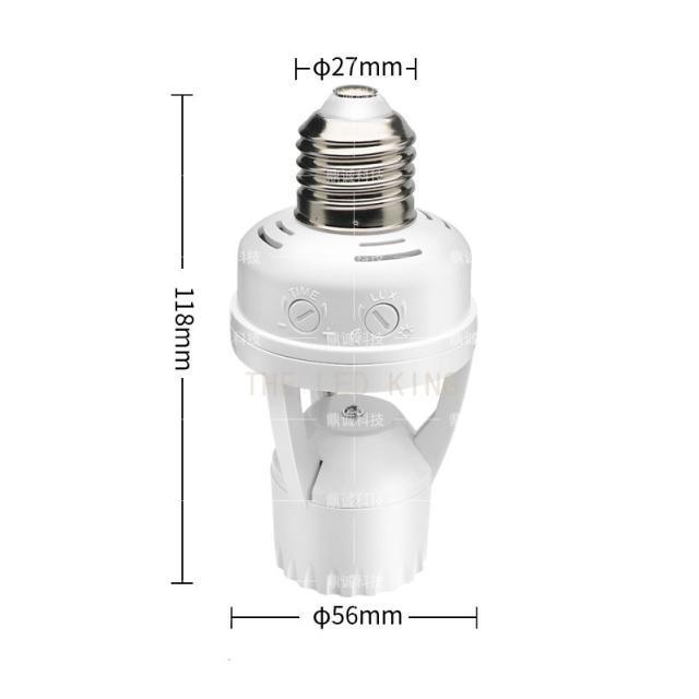 E26電球用 センサーライト 手持ちの電球をセンサーライトに出来るアダプター点灯時間と周囲照度調節機能人感センサーライトアダプター_画像5