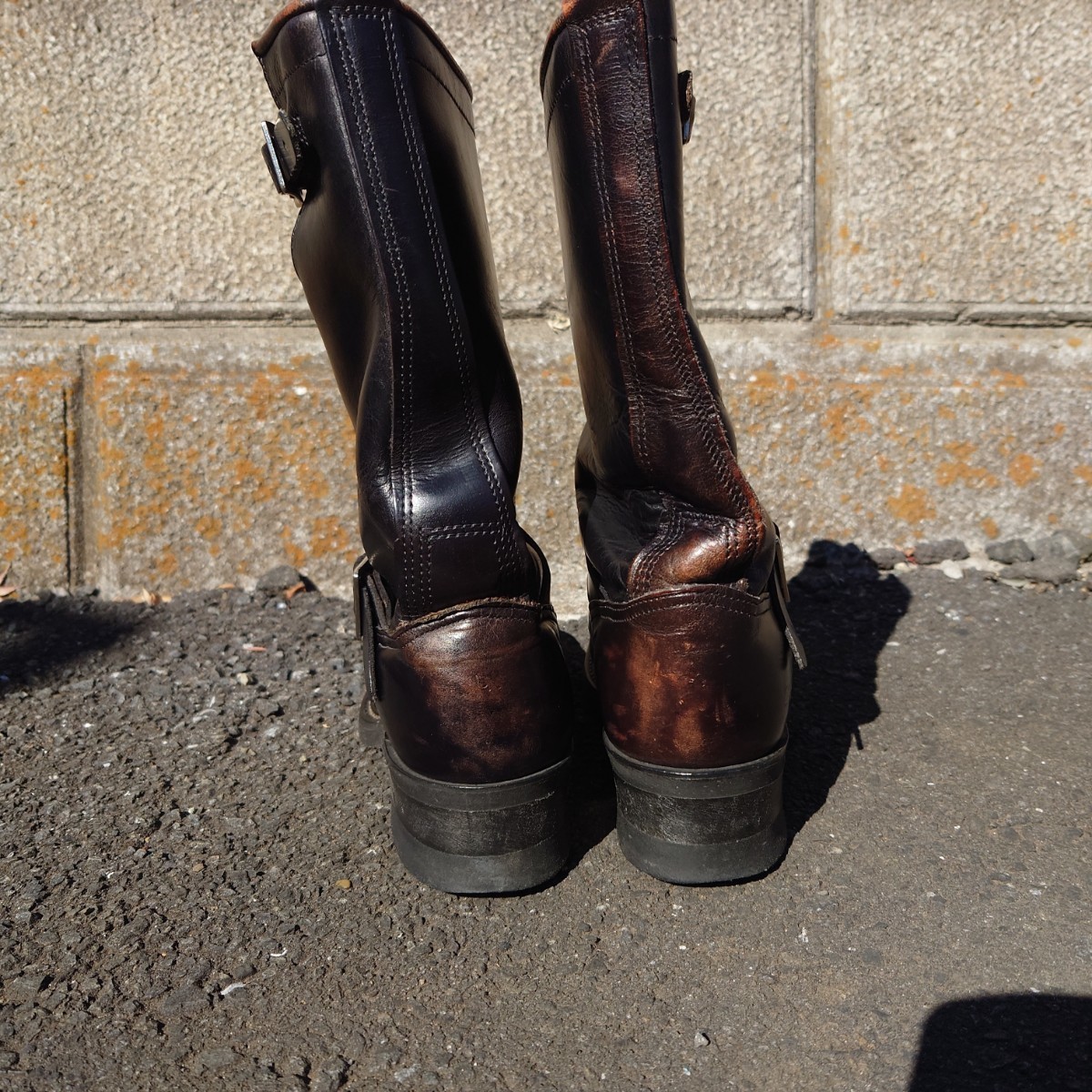 Vintage engineer boots 8 E tea core SEARS HERMAN RRL 9268