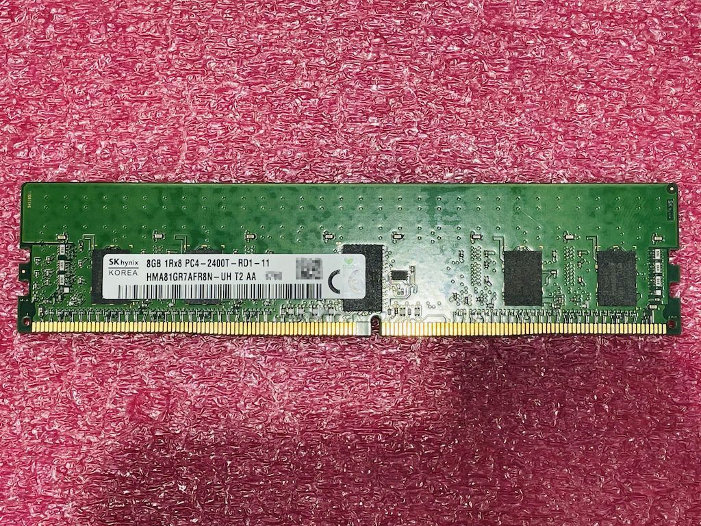 #2148 SK Hynix DDR4-2400 1Rx8 PC4-19200 ECC REG 8GB 保証付き HMA81GR7AFR8N-UH #01_画像1