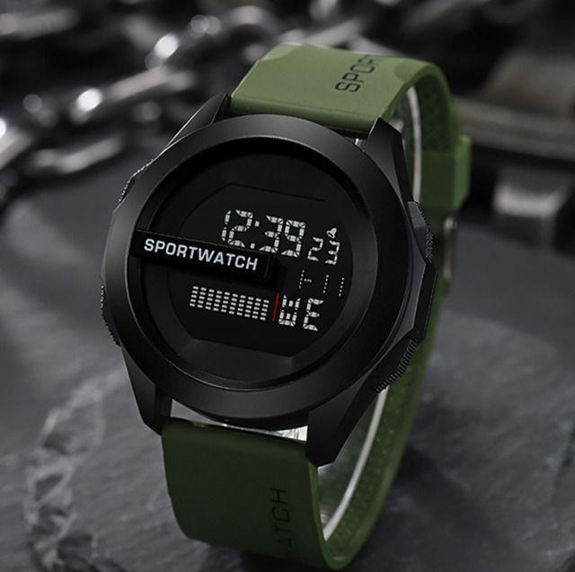  new goods waterproof sport digital watch wristwatch khaki 
