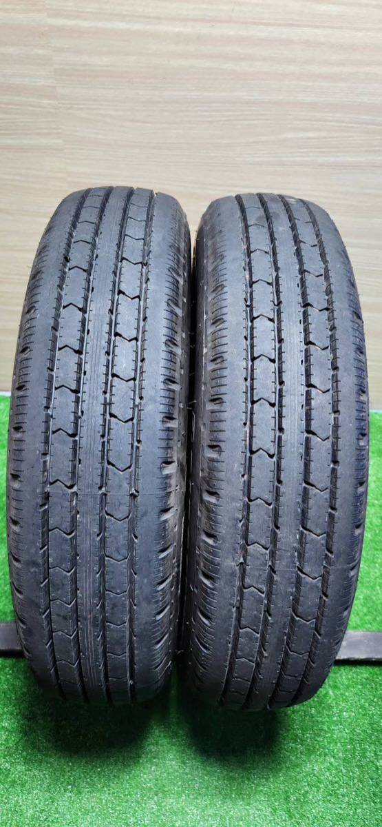  used tire BRIDGESTONE V-STEEL RIB R202 175/75R15 103/101N LT 2 ps spew groove old age style new car removing small size truck A206
