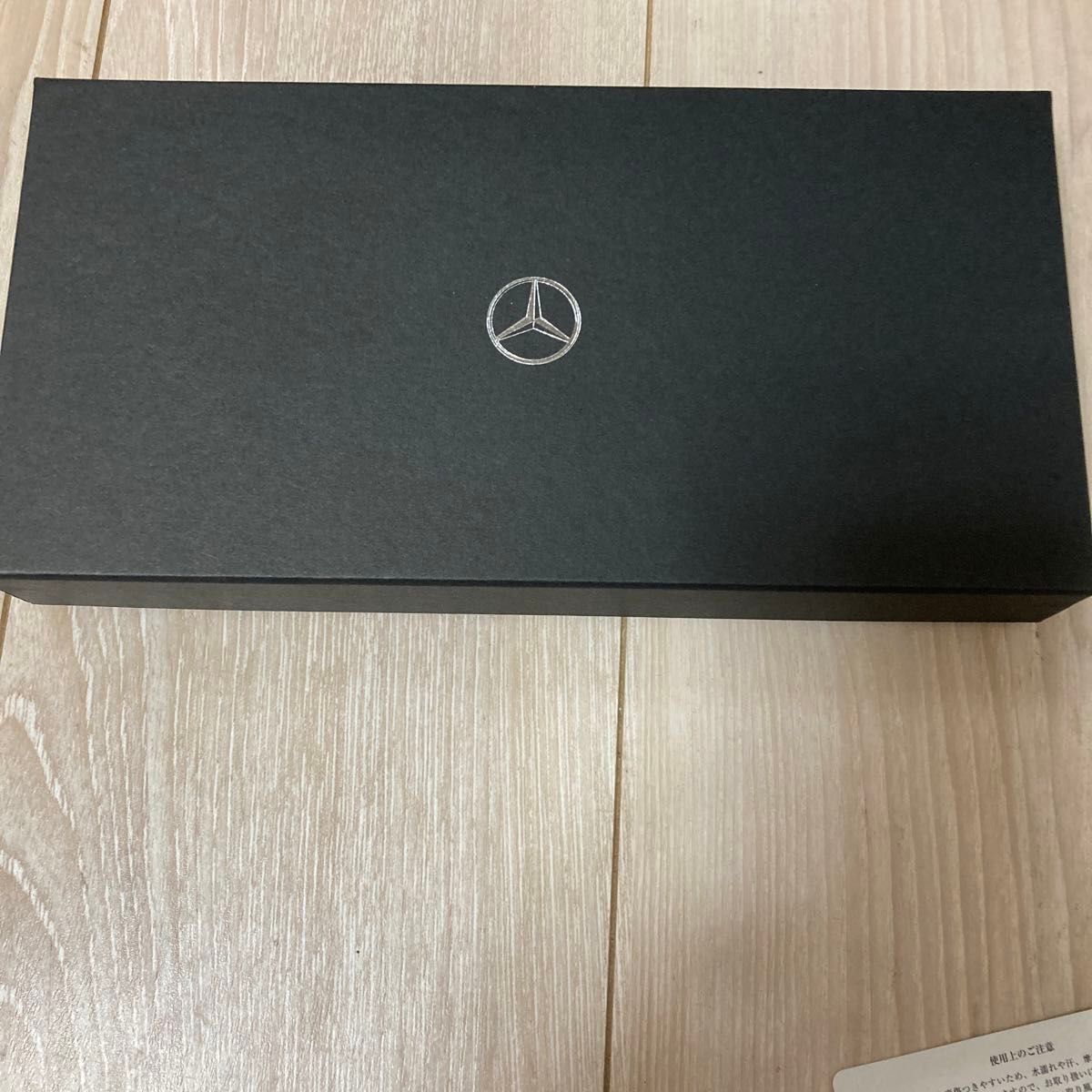 新品 未使用品 Mercedes-Benzメルセデスベンツ牛革長財布 黒×グレー