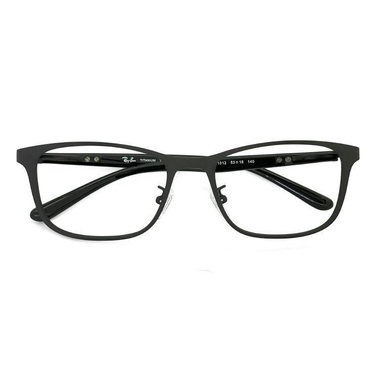 新品 レイバン メガネ 眼鏡 rx8773d 1012 53mm Ray-Ban メンズ レディース ユニセックス rb8773d チタン スクエア 型 めがね 黒縁 黒ぶち_画像2