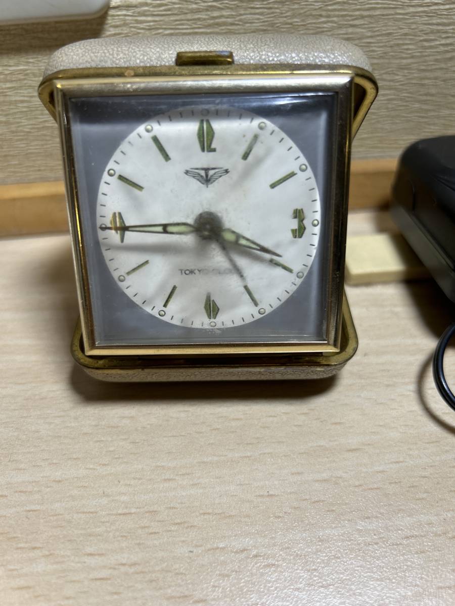 tokyo clock 時計　トラベル時計　置き時計　レトロ　ジャンク　クロック_画像1