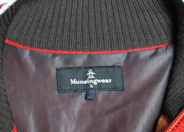 【良品】Munsingwear（マンシングウエア）◆裏地付き ハーフジップ セーター L_画像6