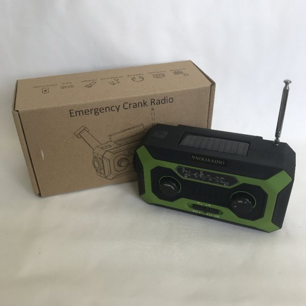 NNOOAADIO Emergency Crank Radio disaster prevention radio AM/FM LED light USB charge single 4 type battery 3ps.@( optional ) 77 00167