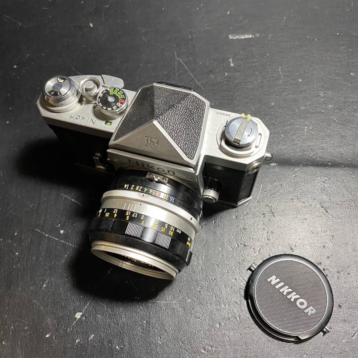 Nikon F ボディ フィルム一眼レフカメラ NIKKOR-S Auto 1:1.4 f＝50mm レンズ シャッターOK 動作品 ニコン_画像3