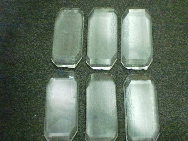 10158　合成水晶（人工水晶）平型サイズ6個セット_画像1