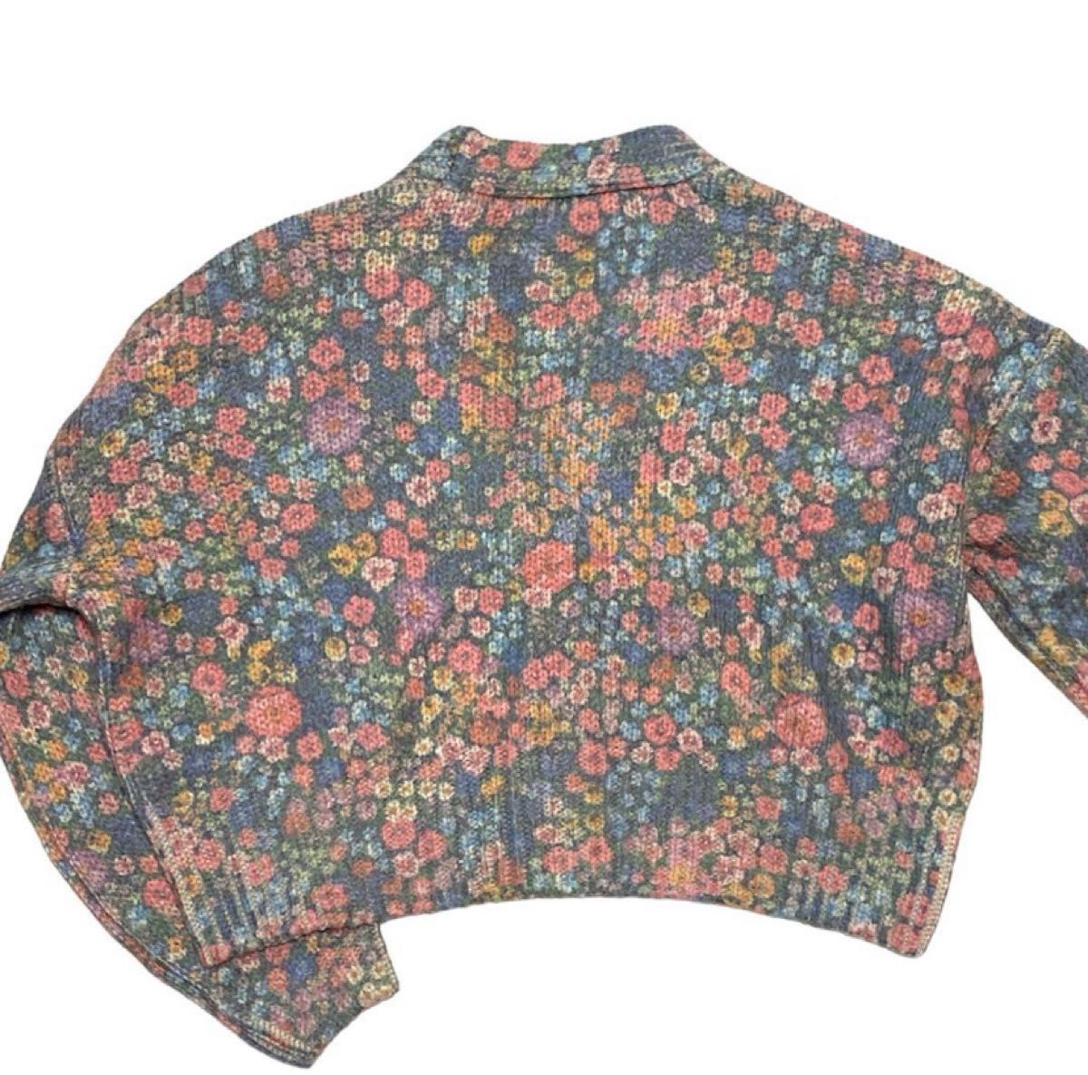 ZARA ザラ 花柄 ニット カーディガン Sサイズ ショート丈|Yahoo ZARA ザラ 花柄 ニット カーディガン Sサイズ ショート丈|Yahoo