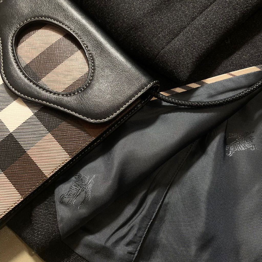 N29【最高峰!イタリア製】参考価格18万●未使用品級　BURBERRY LONDON●ハイネック高級トレンチコート　バーバリー　コート　レディース_画像8