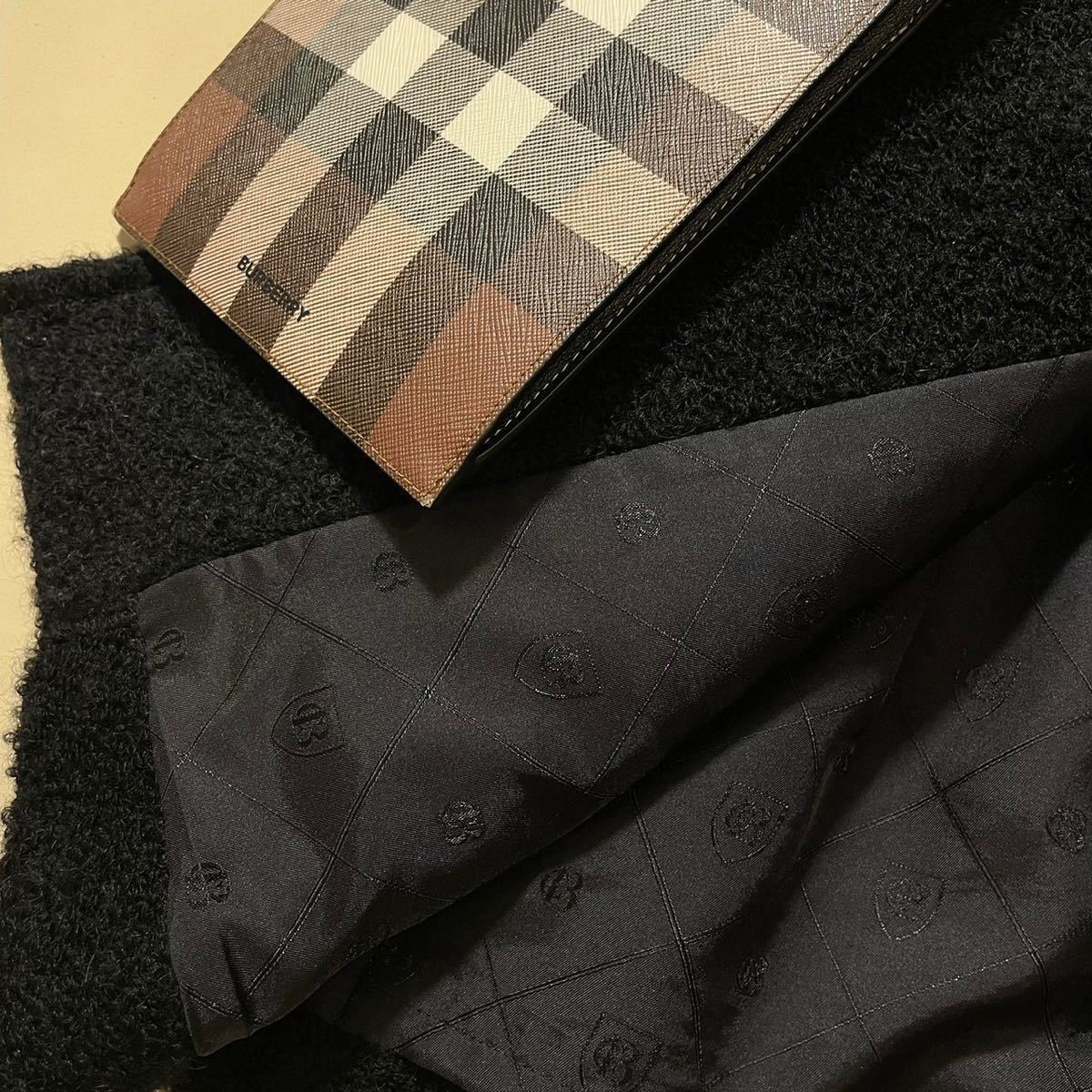 M22【柔らかモヘヤを纏う】定価10万●新品同様　BURBERRY BLUE LABEL ●英国コーデ!!ウールチェスターコート バーバリーコート レディース_画像6