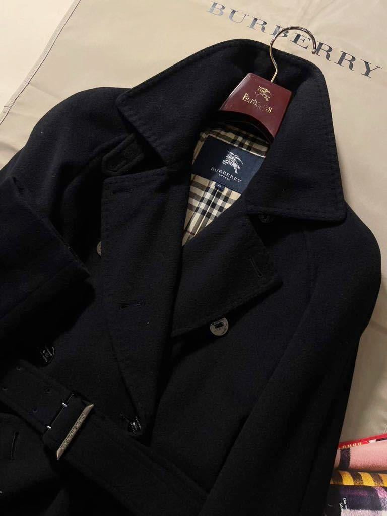 P18【華やぐモダンなシルエット】参考価格14万●超美品BURBERRY LONDON●アンゴラ羊毛!!高級トレンチコート　バーバリーコート　レディース_画像3