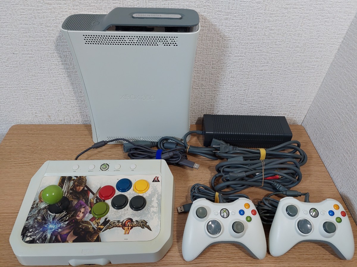 Microsoft　XBOX360本体+ソウルキャリバーⅣ アーケードスティック_画像1