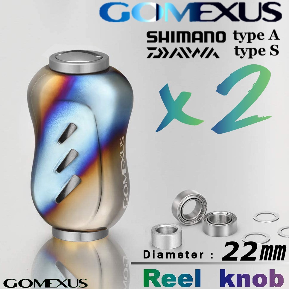 Gomexus【ゴメクサス】 チタン製/GALAXY/ハンドルノブ/リール/22mm