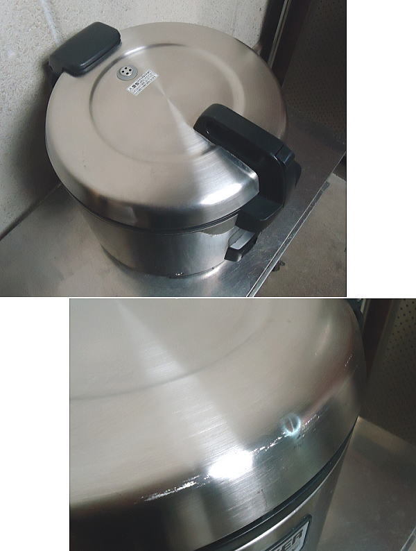 中古 税込 業務用 11年製 タイガー 電気 2升3.6L 炊飯ジャー 炊飯器 保温付き JNO-A360 ステンレス 作動良好 現状品 傷汚焦凹有 厨房用品_画像3