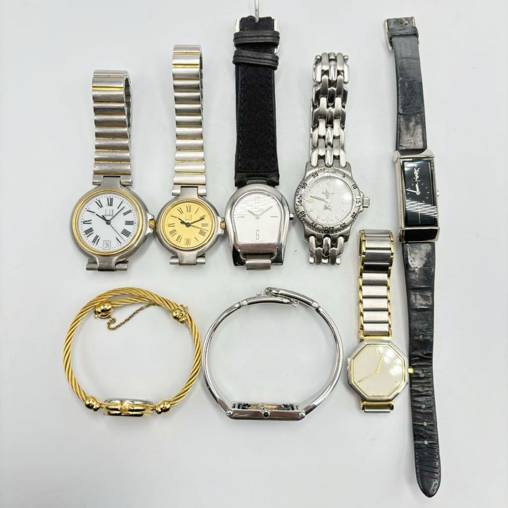 ブランド腕時計 まとめ売り8点 グッチ ダンヒル バーバリーズ イヴサンローラン コーチ 稼動品含む 時計 メンズ レディース_画像1