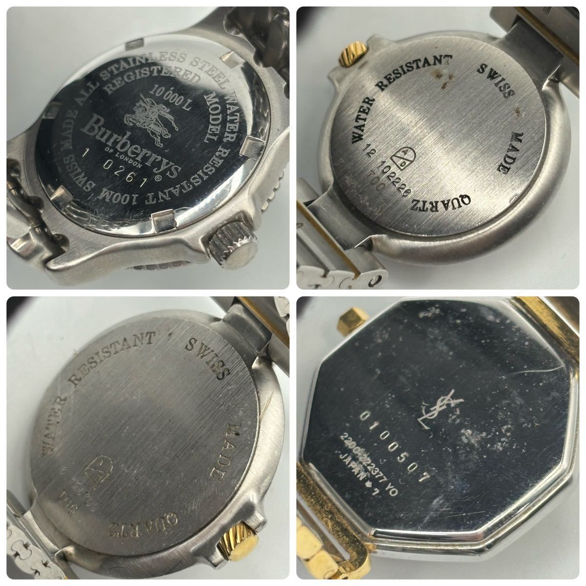 ブランド腕時計 まとめ売り8点 グッチ ダンヒル バーバリーズ イヴサンローラン コーチ 稼動品含む 時計 メンズ レディース_画像9