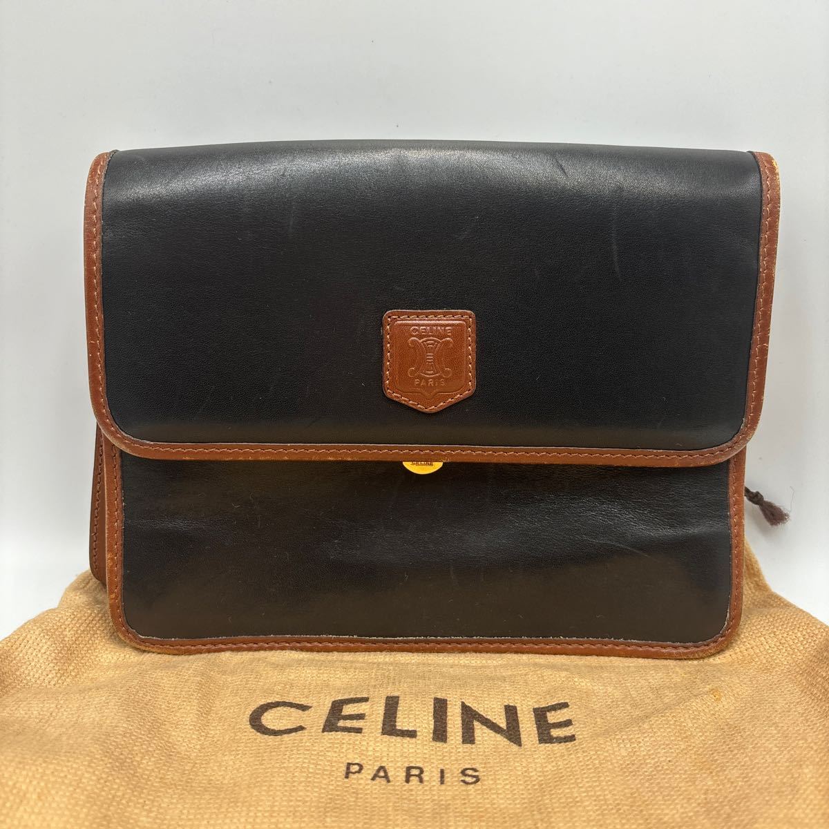 CELINE セリーヌ セカンドバッグ 鞄 ブラック系 鞄_画像1