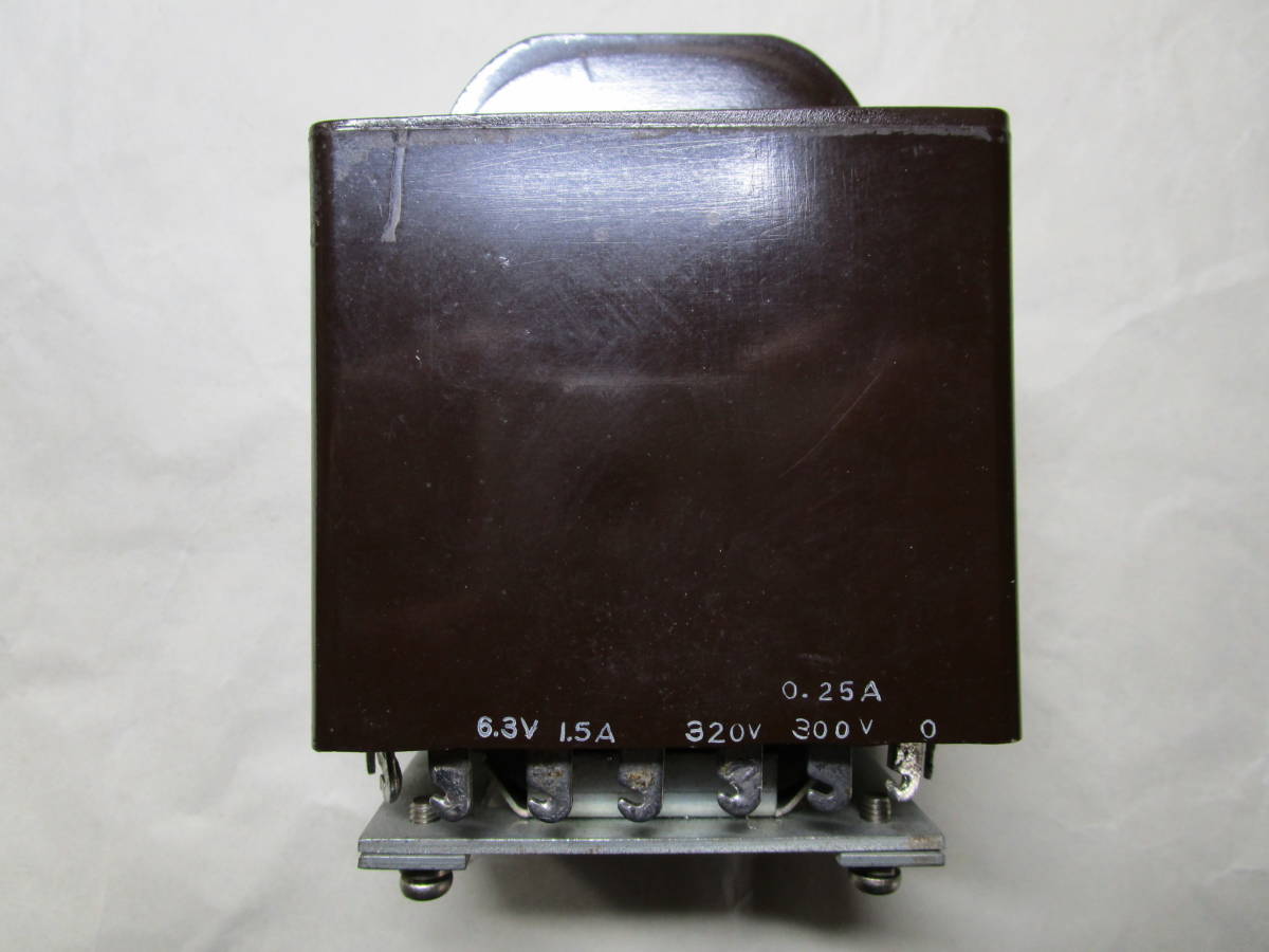 ジャンク（プ）　①300-320V/250mA、6.3V/1.5A、6.3V/2.5A、6.3V/4.7A出力　立型電源トランス　取外し品_画像3