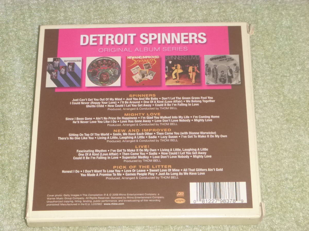 DETROIT SPINNERS / ORIGINAL ALBUM SERIES(CD5枚組)　/　スピナーズ_画像2